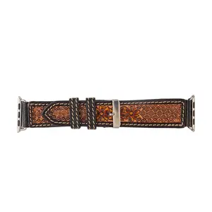 Tyler Springs Hand-tooled Leather Watchband Tyler Springs Hand-tooled Leather Watchband