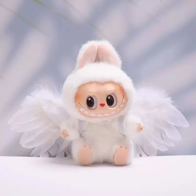 Labubu Clothes Black Angel's Wing Handmade Clothing Accessories for 17cm Labubu Dolls New Year Gift Without Doll Unique Personalized Look