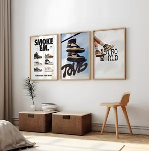 Hypebeast Fashion / Set of 3 Posters / AstroWorld / SneakerHead / Rap Music / Trendy / Printable / Wall Art Decor / Digital Print / Gift