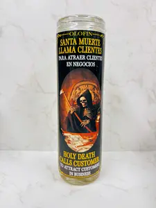 Olofin Santa Muerte Llama Clientes Ritual Candle – To Attract Customers in Business