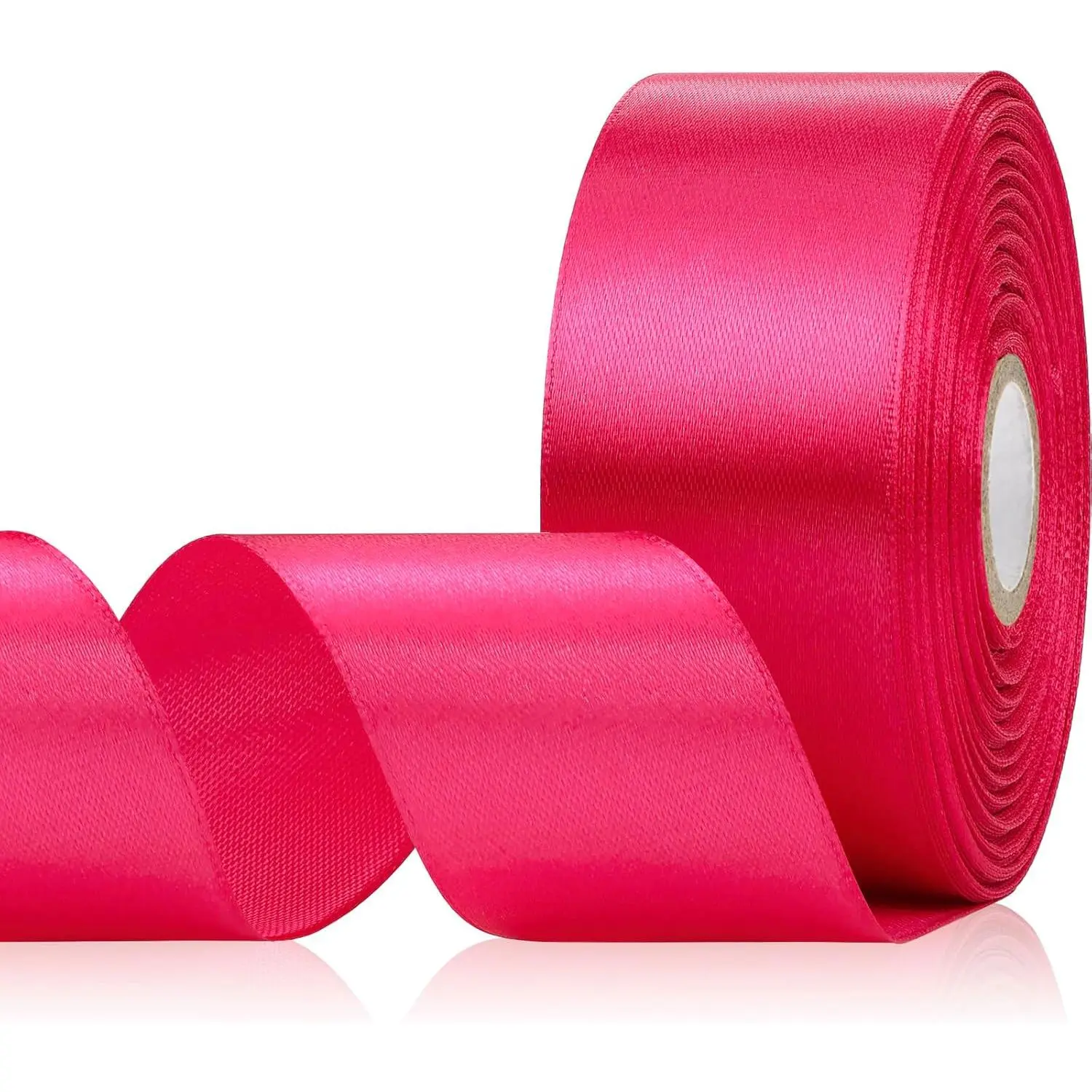 30 Yards Hot  Ribbon 1-1/2 Inch, Hot  Satin Ribbon for Flower Bouquet Accessories,  Wrapping, Crafts, Hair, Christmas, Wedding and Bow Making