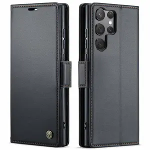 Compatible with Flip Cover Wallet Case for S25/s24/s23/s22/s21/s20 Fe Ultra Plus, Folding Stand Design, Durable Protection hn1217-6