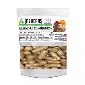 Ultimate Mushroom Blend, Cordyceps, Lions Mane, Reishi, Chaga, Shiitake 100 Veggie Capsules