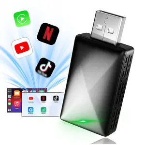 2026 Wireless Carplay Adapter for IPhone/Android,Plug & Play,Fast Connection,No Latency,Hands-Free Call Wireless Adapter Electronic Charger 2-in-1 Carplay Dongle（Does not include TikTok, YouTube, or Netflix applications.）