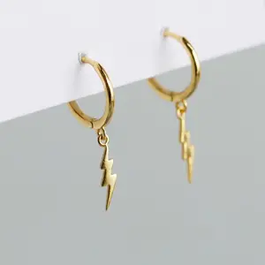 s925 sterling silver Lightning Hoop Earrings,Minimalist Simple Unique Earrings for galentine's party valentine’s day gift,fashion zirconia earrings,anniversary holiday jewelry,gift for women