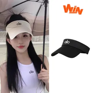 Women's Athletic Sun Visor Hat - Adjustable Open Top Cap for Tennis, Golf & Running, Black White Pink Sun Visor Hat for Women