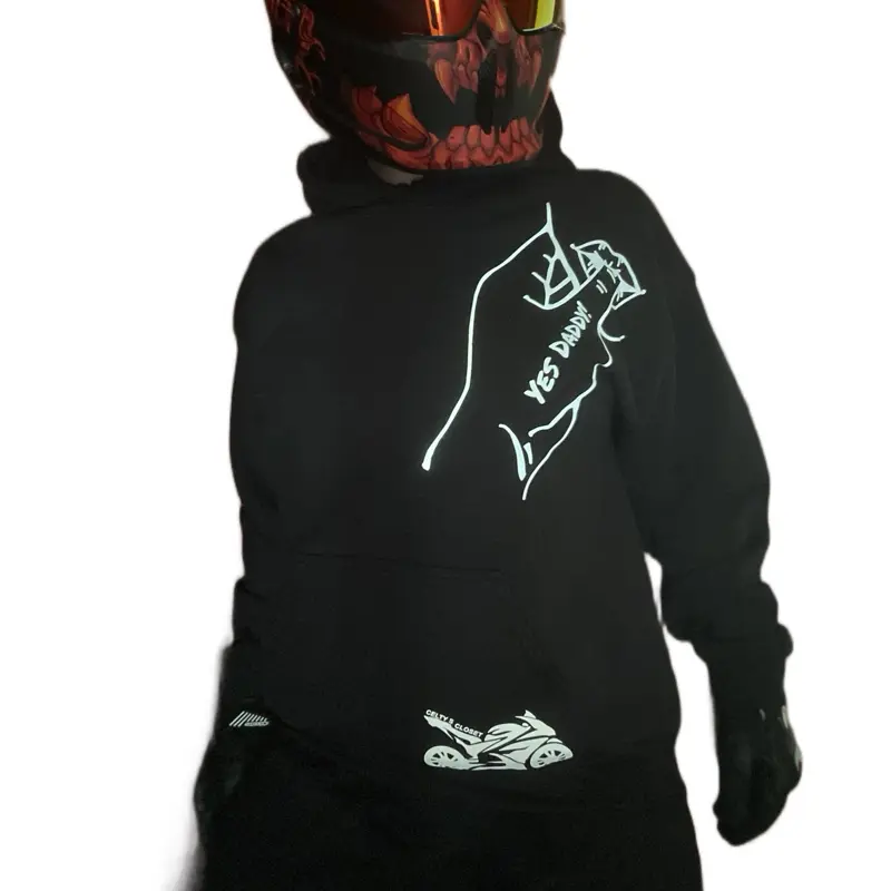 Reflective #booktok belongs to bikers loose fit hoodie nighttime essentials nighttime safety Rider