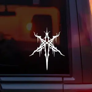 Bring Me The Horizon Unicursal Hexagram Vinyl Car Decal – Gothic Heavy Metal Style BMTH Logo Sticker for Car Window Laptop Tumbler – Alternative Rock Metalcore Band Fan Gift