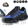 Men's Black Lace-Free Steel Toe Work Shoes - Fast On/Off, Puncture-Proof, Smash-Proof, Swivel-Button Fit, Breathable Upper, Non-Slip Walking Shoes for Industrial Construction, Outdoor Use (Father's Day Gift)