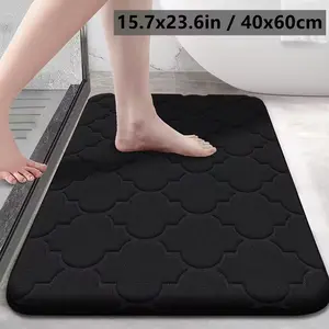 Memory foam bathroom mat, non-slip bathroom mat, ultra-soft floor mat, non-slip, absorbent, machine washable!