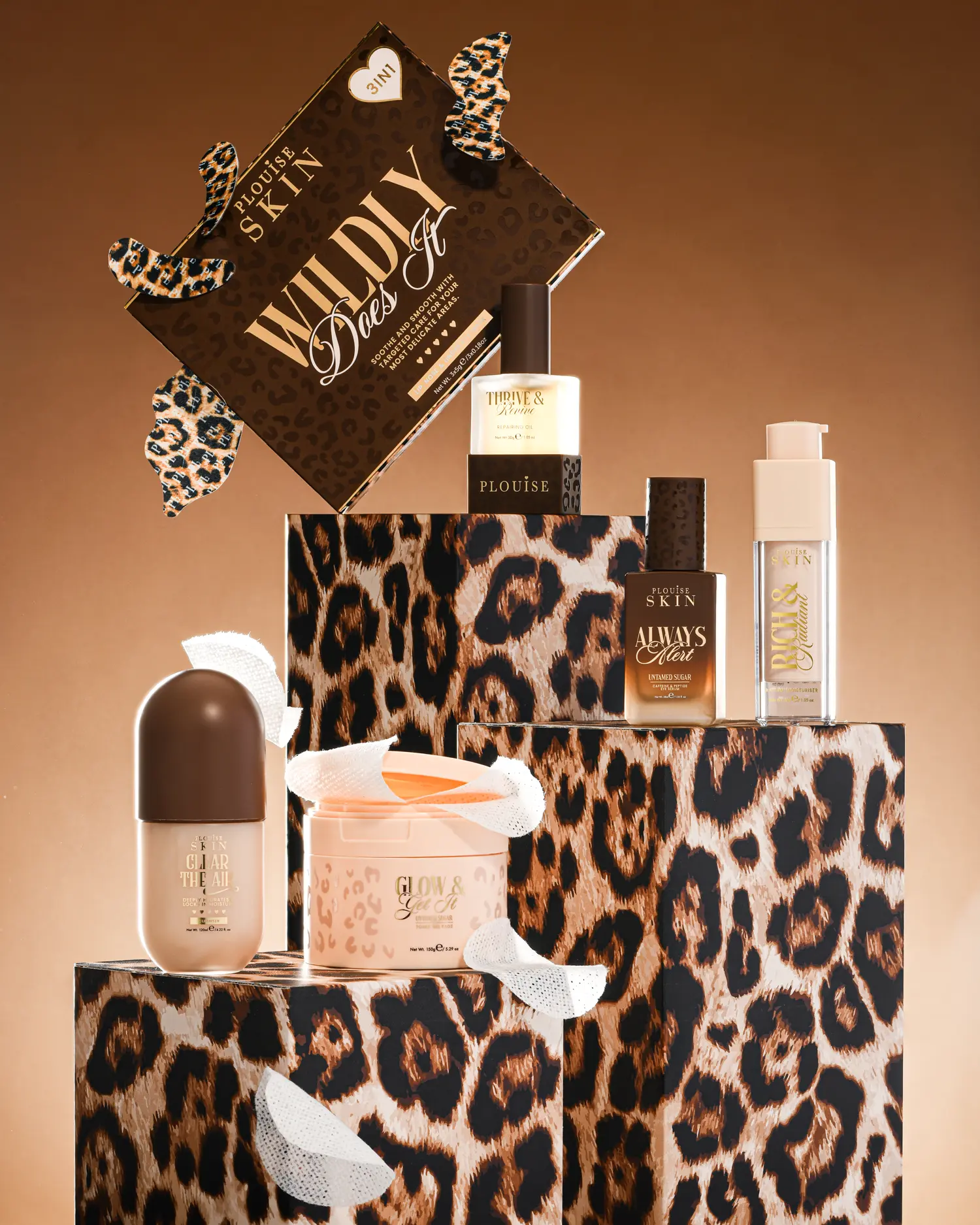 P.Louise Cheetah Soft Savage Refresh & Renew Skincare Set P.Louise Cheetah Soft Savage Refresh & Renew Skincare Set
