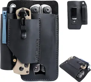 Leather Multitool Sheath - Belt Clip EDC Belt Organizer - Leather Multi Tool Holster for Belt - Multitool Holder