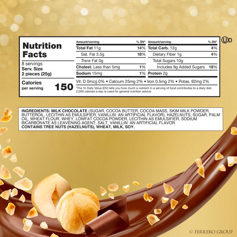 FERRERO ROCHER Fine Hazelnut Chocolates, Valentine’s Day Heart Gift Box, 16 Count, 200g Premium Chocolate candy gormet Creamy Dessert Snack Bonbon