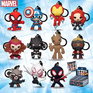 1PC Marvel Officially Licensed 85th Core Comic 3D Foam Bag Clip Series 12 Spider - Man Captain America Iron Man Surprise Blind Bag Random One Keyring Collectible Holiday Gift Reusable Bag Accessory Keychain Series Figures