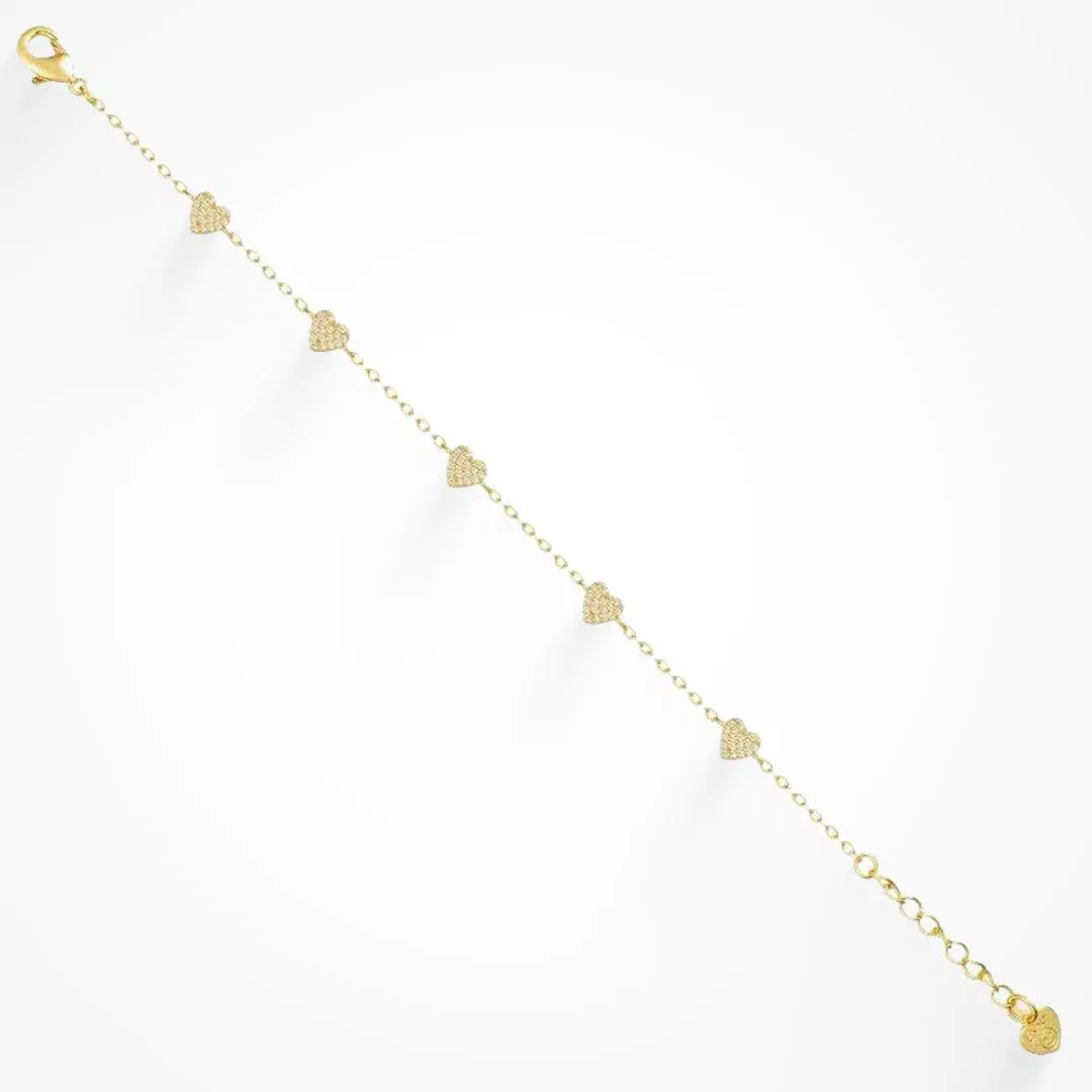 EVRY JEWELS Gold or Silver Plated Women's Hypoallergenic Full Of Love Bracelet