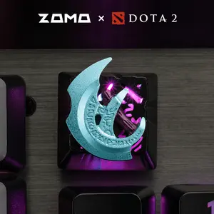 ZOMO DOTA2 Series Aluminum Artisan Keycap Gaming Setup for Mechanical Keyboard BATTLE FURY/MANTA STYLE/BUTTERFLY/DIVINE RAIPER/HAND OF MIDAS/FORCE STAFF/HEART OF TARRASQUE/JUGGERNAUT