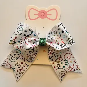 Stars & Moons Alligator Clip Hair Bow for Girls cute trendy hair clip