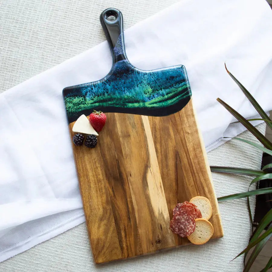Large Resin Acacia Cheese Board by Lynn & Liana Designs