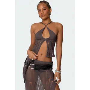 Jaynie Distressed Knit Top Jaynie Distressed Knit Top