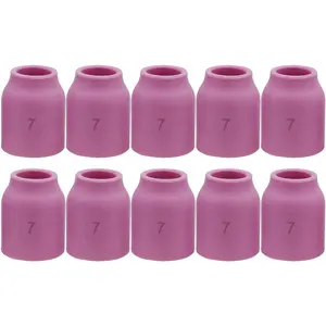 10PK TIG Gas Lens Alumina Nozzle Ceramic Cup 53N61 7# 7/16" For SR WP- 9/20 & SR WP-17/18/26 TIG Welding Torch