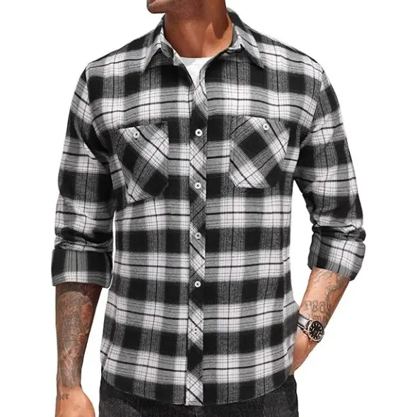 White Black Plaid