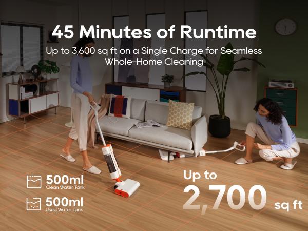 Dreame FloorX 110 Cordless Floor Washer, One-Touch Self-Cleaning & Hot Air Drying  Pickup & Mop, All in One  Fresh Water Cleaning,back to school,back to school haul