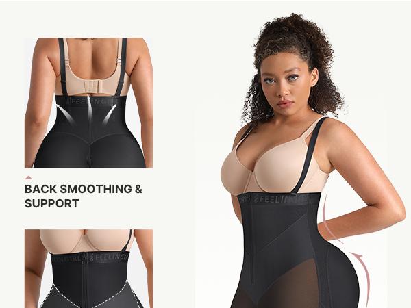 FeelinGirl New Drops FeelVibe Tummy Control Shorts Shapewear for Women Plus Size Butt Lifting Bodysuit Postpartum Body Shaper