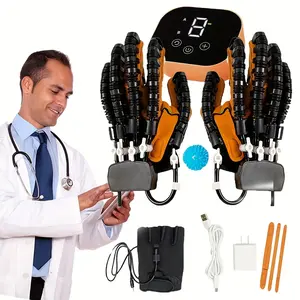 Advanced upgraded Rehabilitation Robot Gloves - with Digital Display & Adjustable Settings, Ergonomic Finger Training Gloves Exerciser for Stroke, Spinal Injury, Carpal Tunnel Grade Electric Hand Trainer hand exerciser ideal gift finger exerciser arthriti