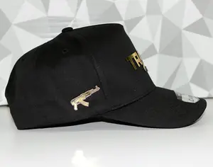 Snapback Trakas AK 47 Gorras Belicas with Logo Color Oro - AK 47 Hats Gold Emblem