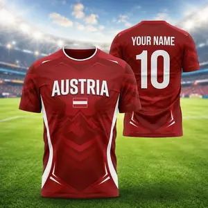Custom Austria Soccer Jersey, Austria Shirt 2026, Personalized Football Kit, Custom Name Soccer Shirt