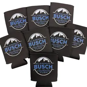 Slamming Bush And Poundin Toosh Neoprene Can Cooler Funny Insulated Sleeve For Drinks Beer Holder Party Gift For Adults Drinkware Stylish