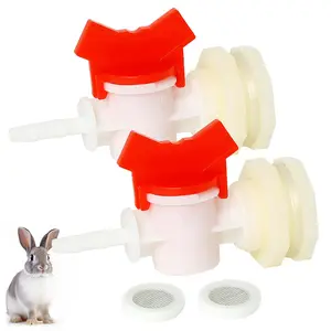2pcs Rabbit Watering System Bucket Connector Kit-Includes Bulkhead Fitting  Barb Ball Valve,mesh Filter Washer for ID 5/16" Hose Poultry Equipment Animal Water Dispenser