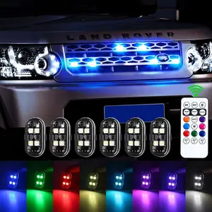 RGB Led Car Strobe Lights Car Light Embellishments Motorcycle LED Flash Position Wireless Light Aircraft Airplane Helicopter Warning Lights Accessories