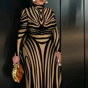 plus Size.   Elegant woman high neck long sleeve bodycon dress material stretch comfortable fashion.size Xl 2X 3XL 4XL 5XL