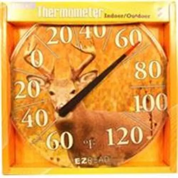 Headwind Consumer 034016 Ezread Dial Thermometer - Buck, 1.25 lbs, 12.5 in, High Resolution Photographs, Larger Readout, UV Resistance, Home Decor, Temperature Display Gauge Display Non-Programmable Indoor Thermometers