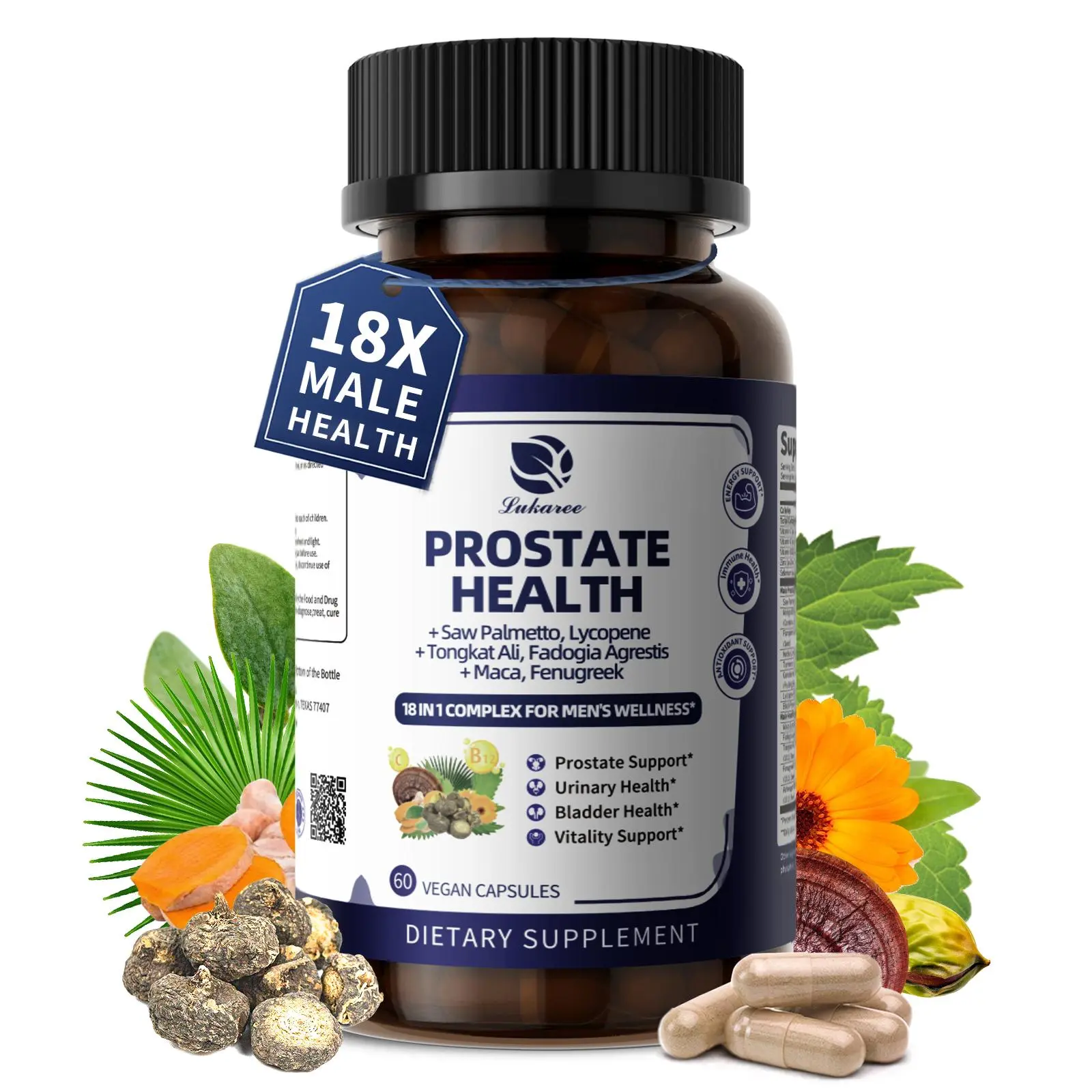 18-In-1 Prostate Health Supplement Capsules