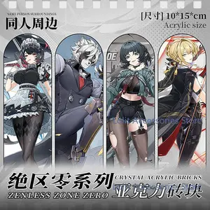 Zenless Zone Zero Ellen Joe  Jane Doe Von Lycaon Evelyn Chevalier HD Interlayer Brick Acrylic Stand Model Desk Display Standing