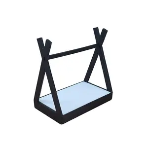 1:24 Scale Teepee Beds - Mini Doll Furniture Black Bed