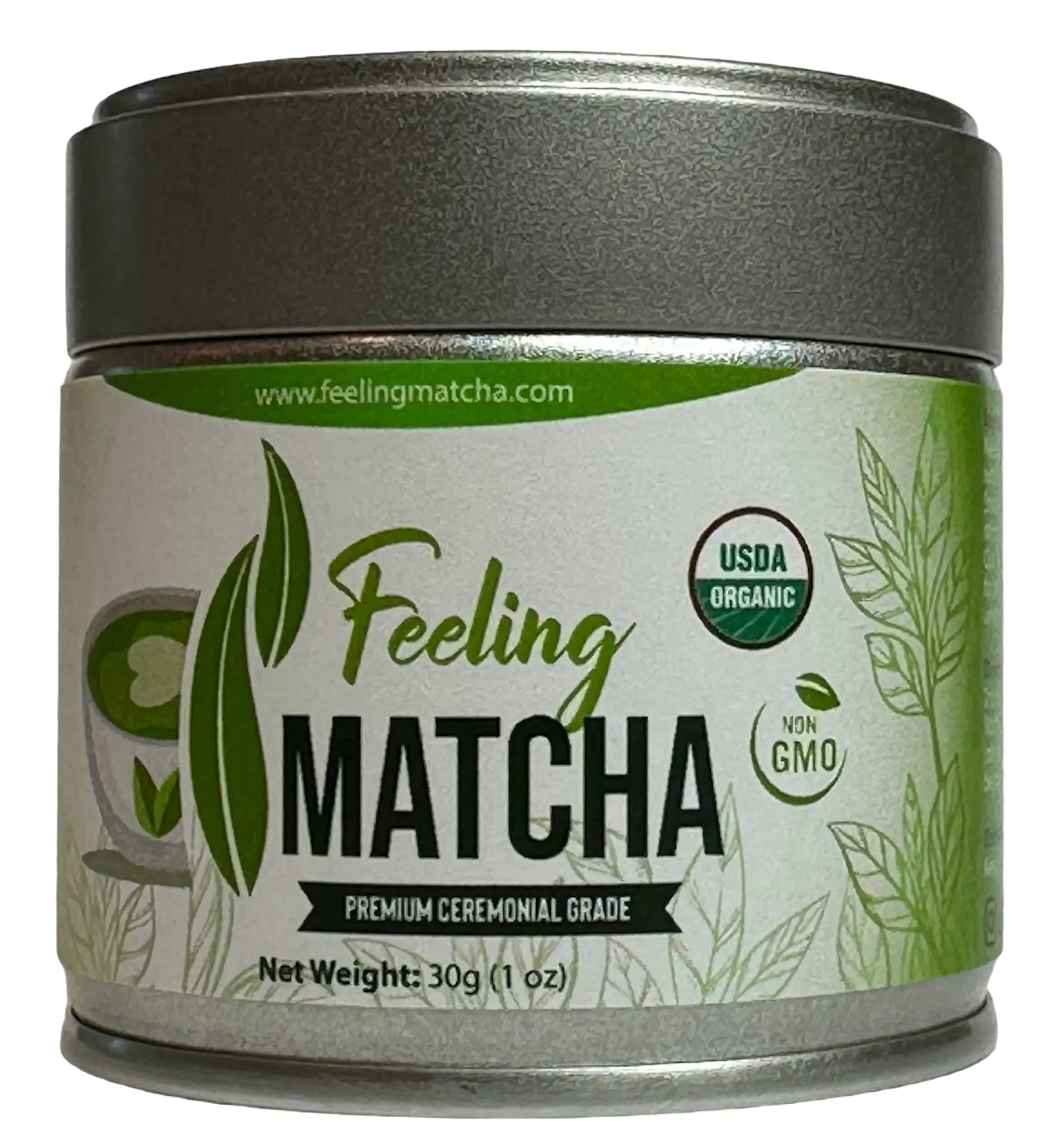 Ceremonial Organic Feeling Matcha Tea 30G Canister - NON GMO - USDA