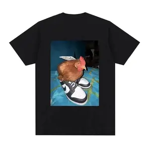 Funny Dripped Out Chicken T Shirt | Women Men Chicken with Shoes Print | Harajukus Fashion Short Sleeve Streetwear