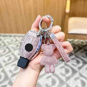 For Mercedes Benz key fob cover with  Keychain, Car Accessories TPU for AMG C E M S CLS CLA GLK GLA GLC GLE Smart Key Case