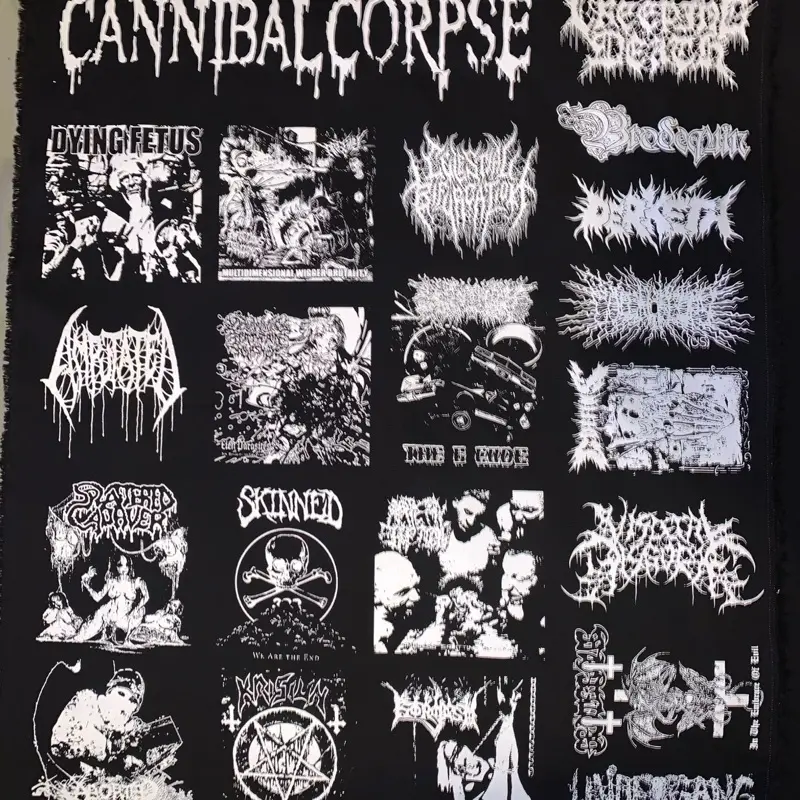 Brutal death metal patches sheet diy decoration