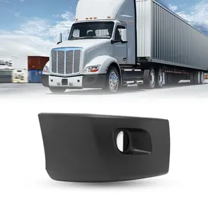 TORQUE Corner Side Bumper (with Fog Light Hole) Replacement for 2013-2022 Peterbilt 579 Semi Trucks Passenger Side Right RHD (TRAG001P)