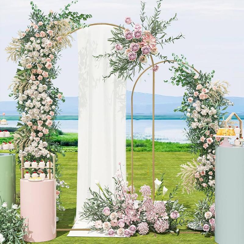 Gold Arch Backdrop Stand for Party - 120cm/80cm Metal Balloon Arch Stand for Ceremony Wedding Birthday Bridal Baby Shower Decoration Versatile Stylish Durable