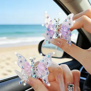 4-Pack Water Drill Butterfly Stickers, Cute Car Decorative Decals, DIY Phone & Computer Decoration, Adorable Butterfly Stickers, Decal for Cars