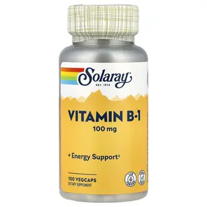 Solaray Vitamin B-1, 100 mg, 100 VegCaps Solaray Vitamin B-1, 100 mg, 100 VegCaps