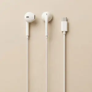 Type-C Plug Wired In-Ear Headphones, Lightweight and Comfortable to Wear, Included Microphone for Hands-Free Calls, Compatible with All Type-C Interface Devices, Great for Sports, Running, Working, Studying in Library and Travel, Earbuds, Headset