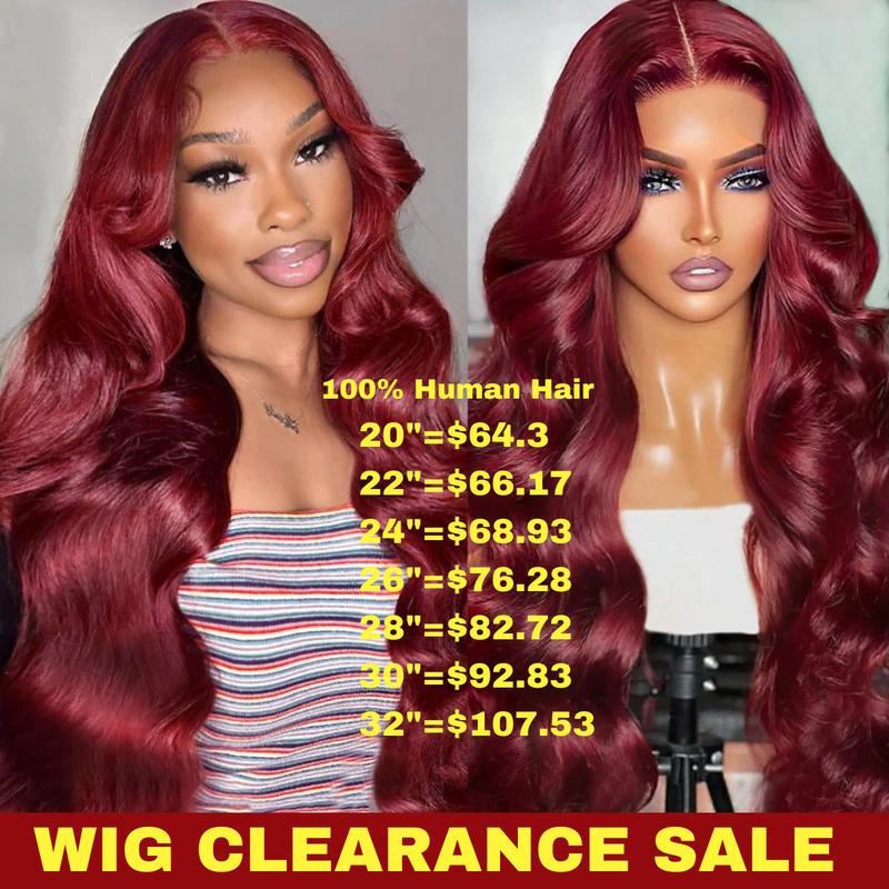[Hot] Suntuhair 5x5 Lace Wear and Go Glueless Wigs Body Wave Human Hair Burgundy Dark Red Hair 99j Wig Lace Front Wigs 100% Human Hair Upgraded No Glue Closure Wigs Human Hair for Women 20-32 Inch