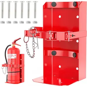 Heavy Duty Fire Extinguisher Mount Bracket with Screws Fits 10lb Dry/5lb Co2 Extinguisher for School Home Garage Laboratory Vehicle Wall Mount 1pcs