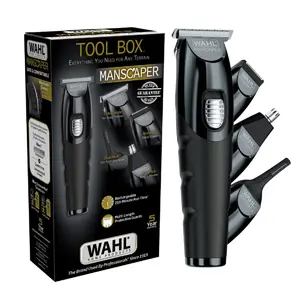 Wahl Manscaper Tool Box All in One Cordless Lithium-Ion Powered Full Body Trimmer With 4 Attachment Heads – Model 3024523